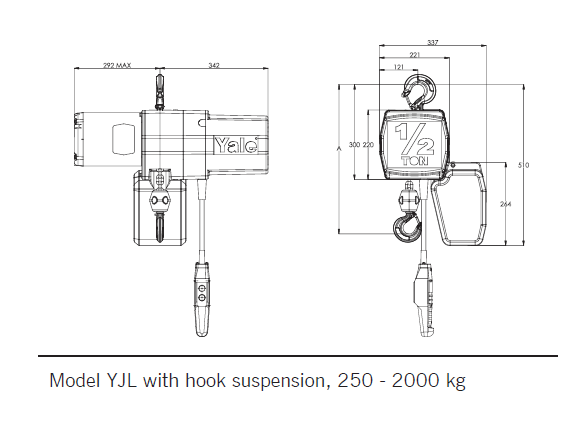 Electric chain hoist model YJL
