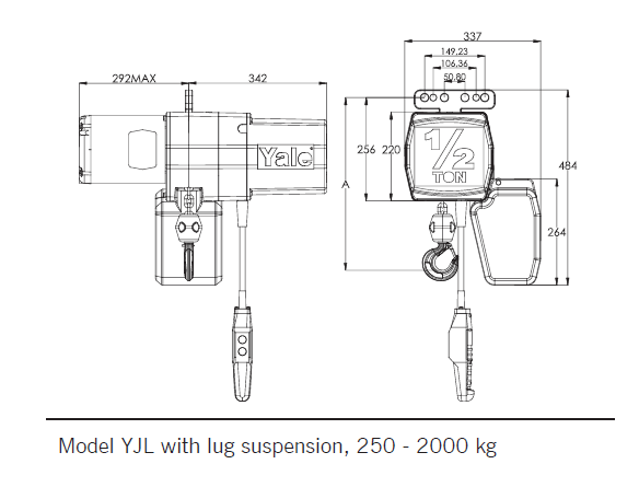 Electric chain hoist model YJL