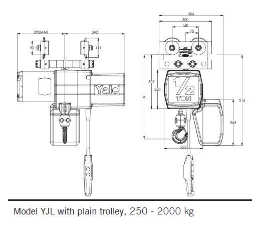 Electric chain hoist model YJL